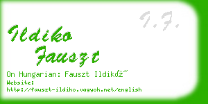 ildiko fauszt business card